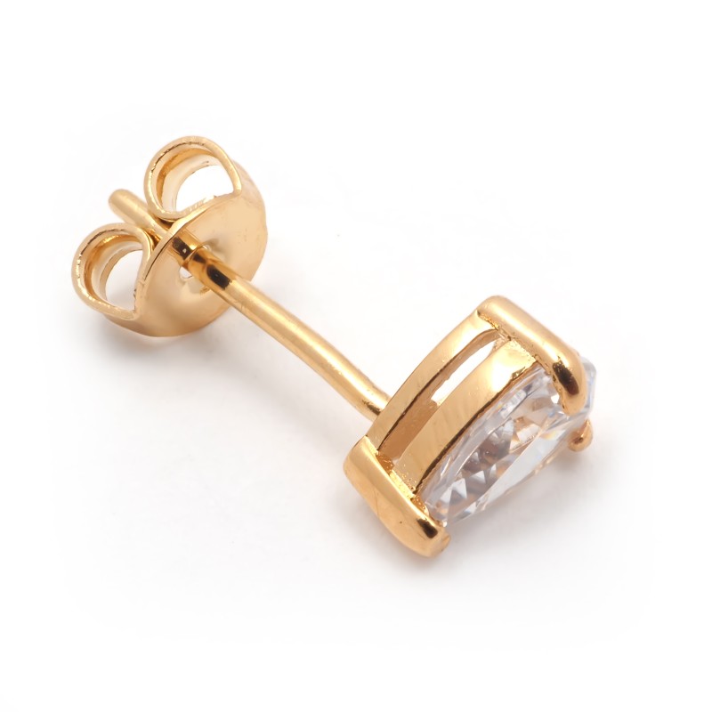 Boucles d'oreilles plaqué or et oxydes de zirconium carador