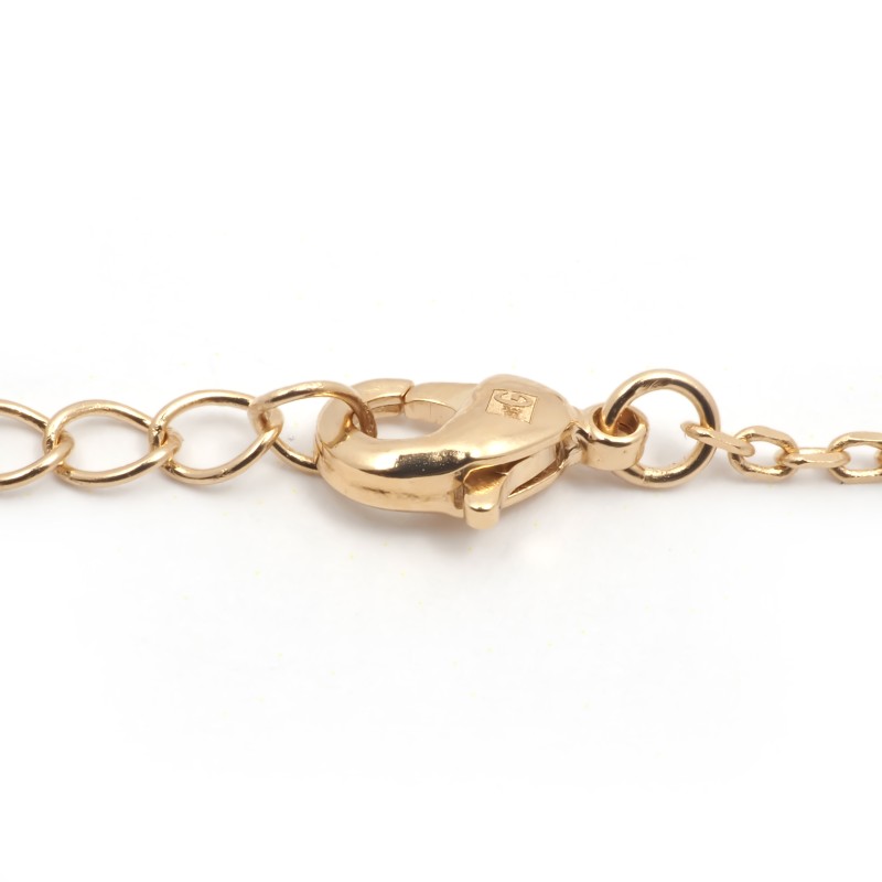 Bracelet fantaisie femme carador en plaqué or avec oxydes de zirconium et spinelle vert