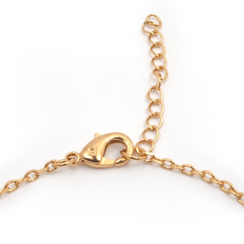 Bracelet solitaire femme carador en plaqué or avec spinelle bleu