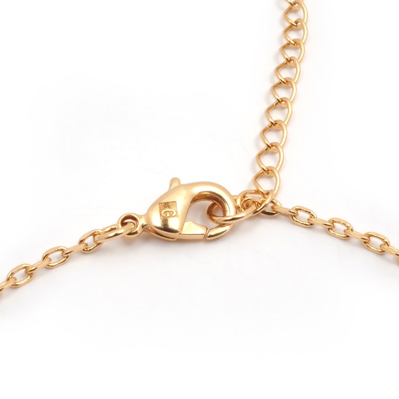 Bracelet trilogie femme carador en plaqué or avec oxydes de zirconium et spinelle bleu