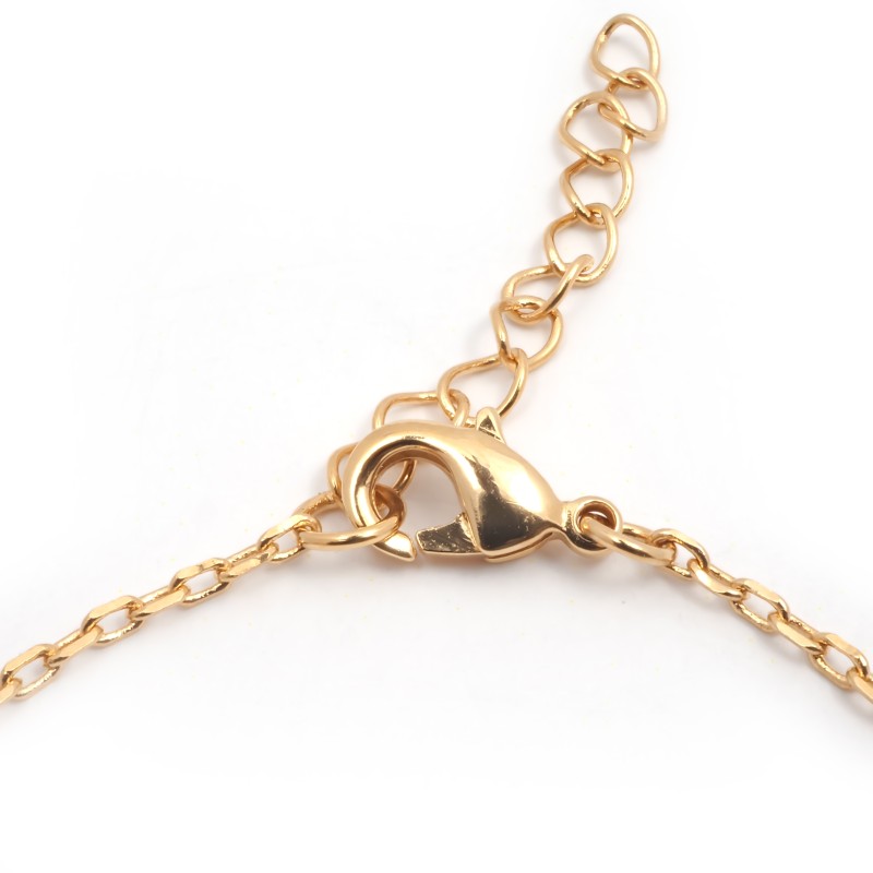 Bracelet fantaisie femme carador en plaqué or avec spinelle bleu