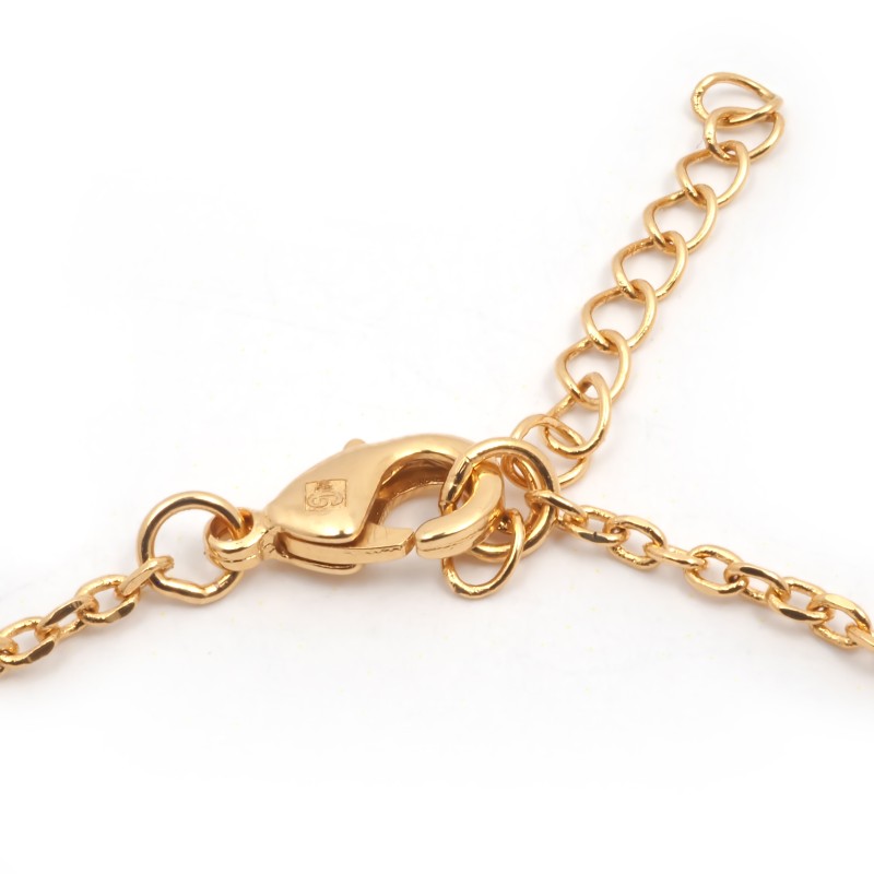 Bracelet solitaire serti clos femme carador en plaqué or avec spinelle bleu