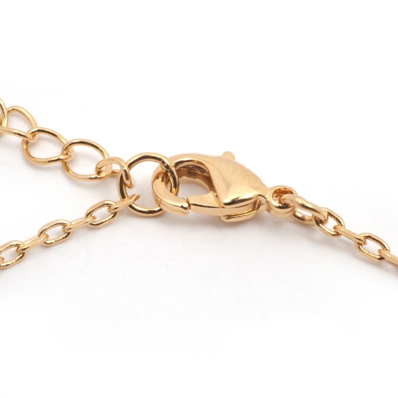 Bracelet fantaisie femme carador en plaqué or avec spinelle rouge