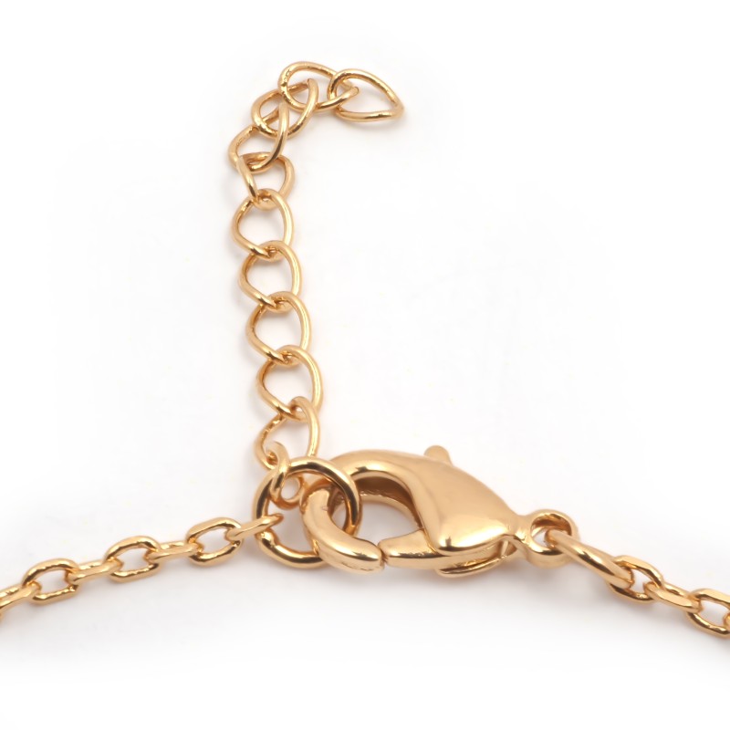 Bracelet solitaire femme carador en plaqué or avec spinelle rouge