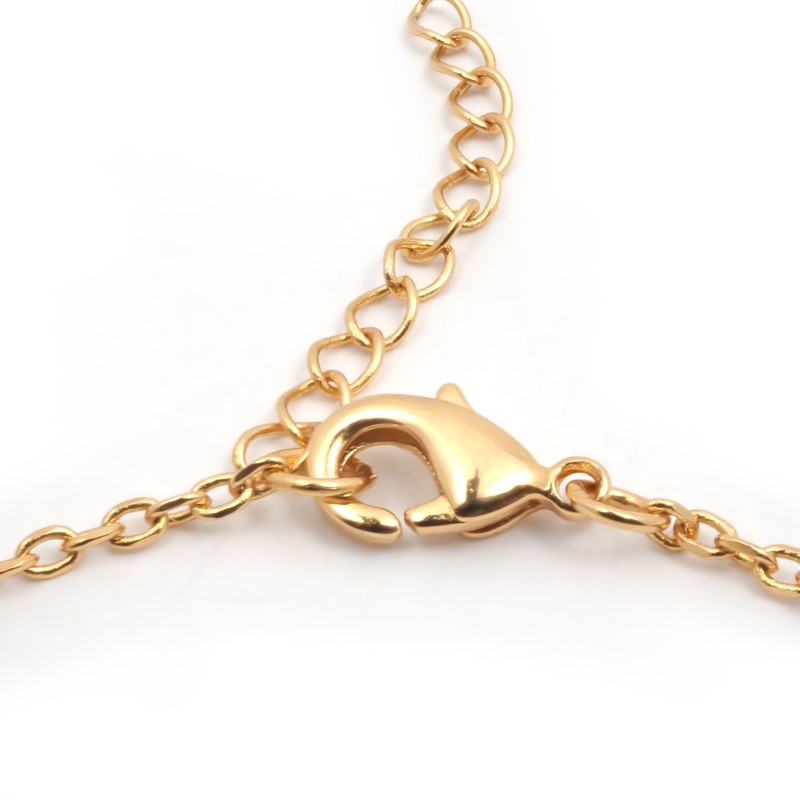 Bracelet solitaire serti clos femme carador en plaqué or avec spinelle rouge