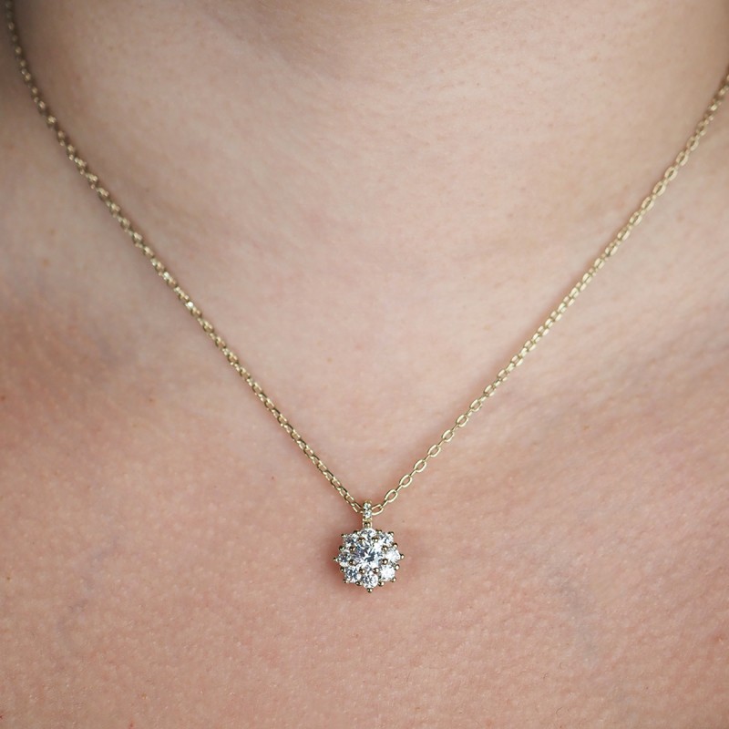 Collier fantaisie femme carador en plaqué or avec oxydes de zirconium