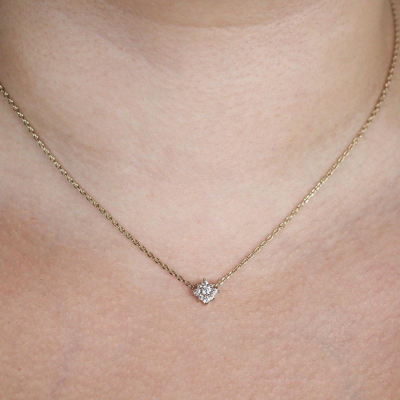 Collier fantaisie femme carador en plaqué or avec oxydes de zirconium