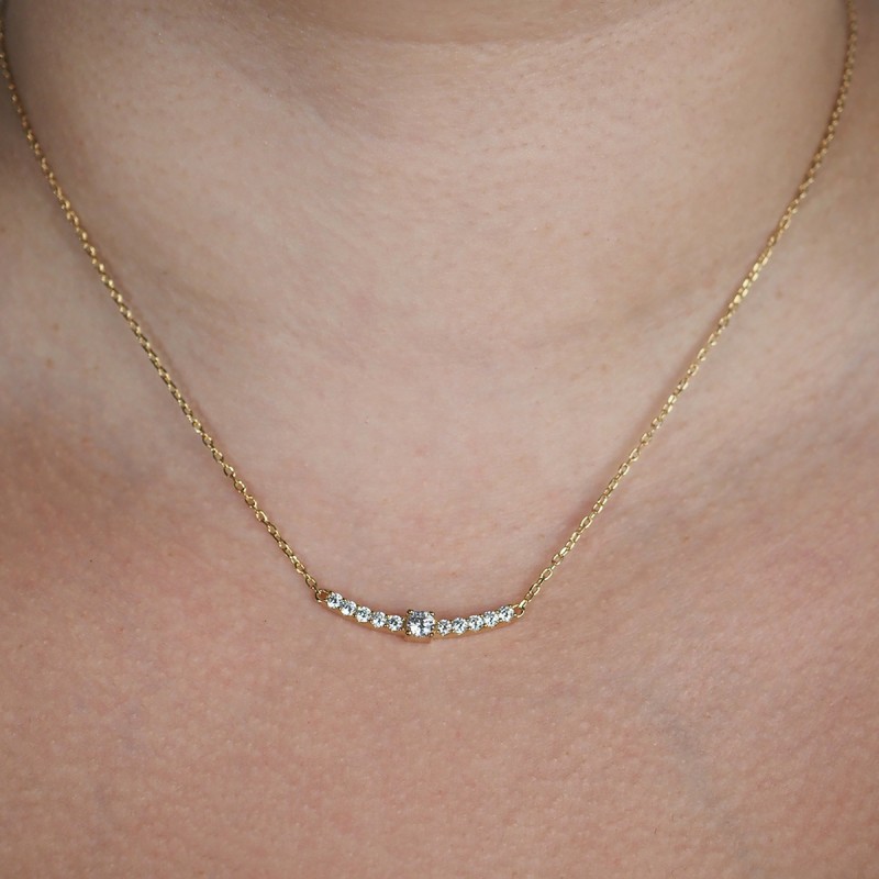 Collier fantaisie femme carador en plaqué or avec oxydes de zirconium