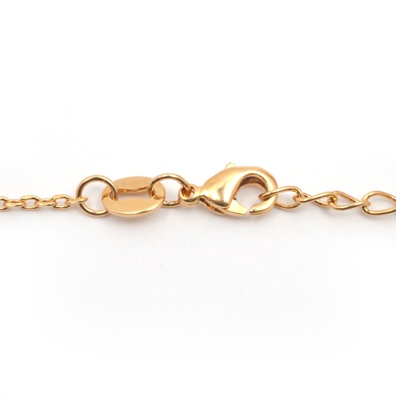 Collier plaqué or et oxydes de zirconium motif cercle carador