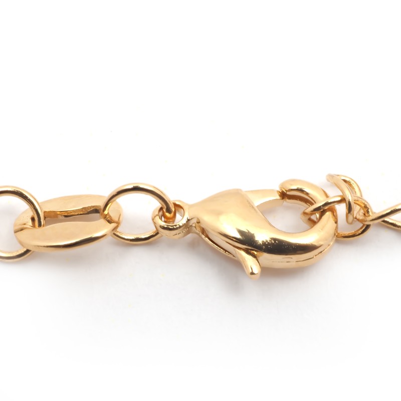 Collier plaqué or et oxydes de zirconium forme goutte carador