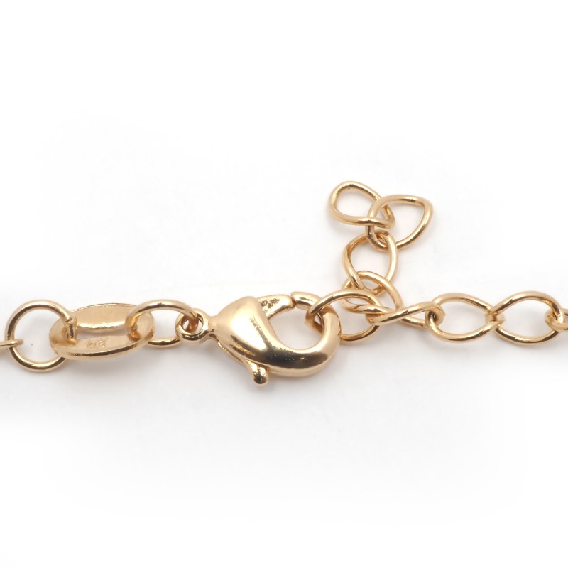 Collier plaqué or et oxydes de zirconium carador