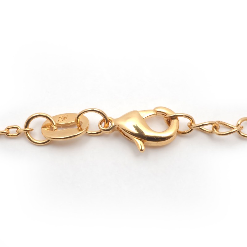 Collier plaqué or et solitaire d'oxyde de zirconium carador