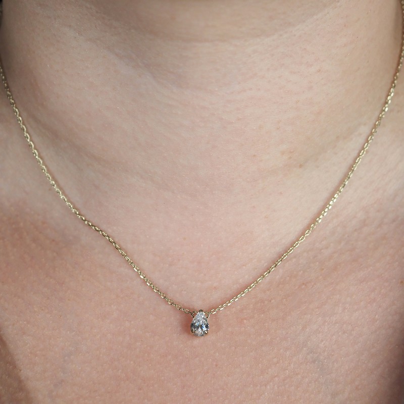 Collier plaqué or et oxyde de zirconium carador