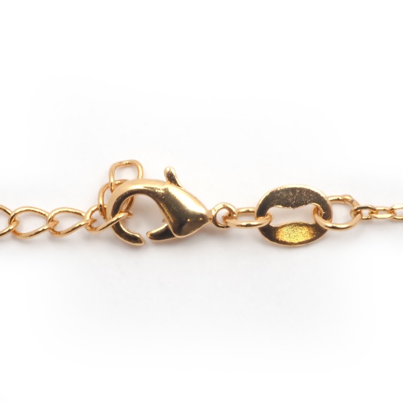 Collier plaqué or motif double-coeur carador