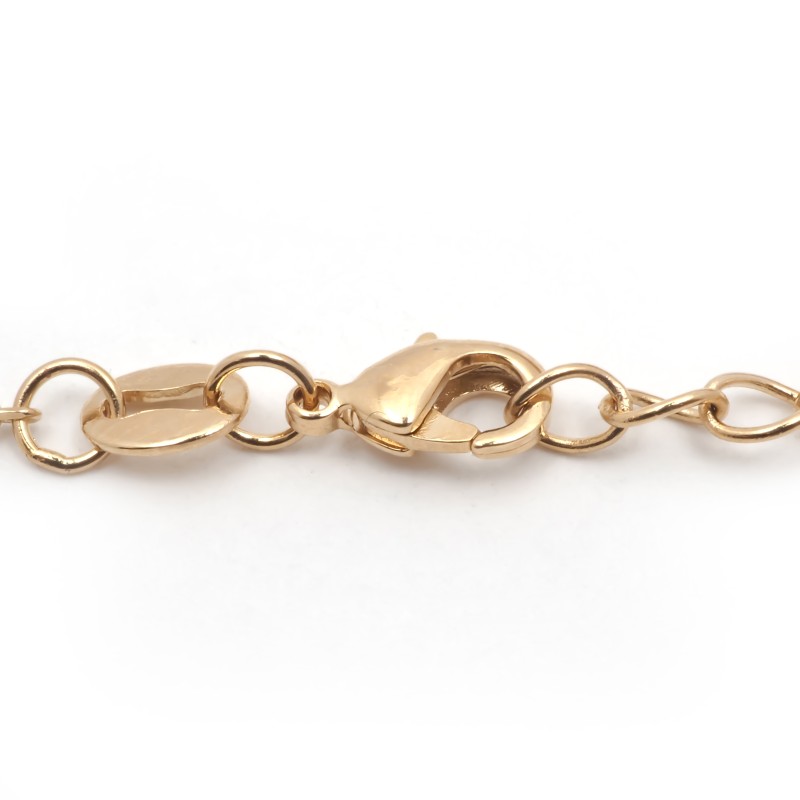 Collier plaqué or et solitaire d'oxyde de zirconium carador