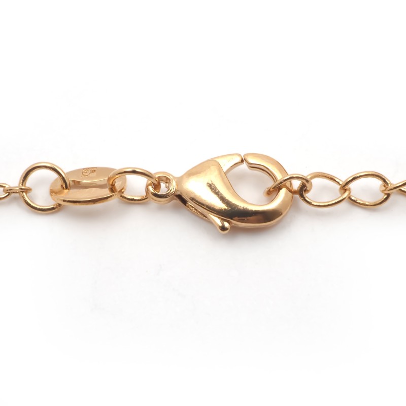 Collier fantaisie femme carador en plaqué or avec oxydes de zirconium et spinelle verte