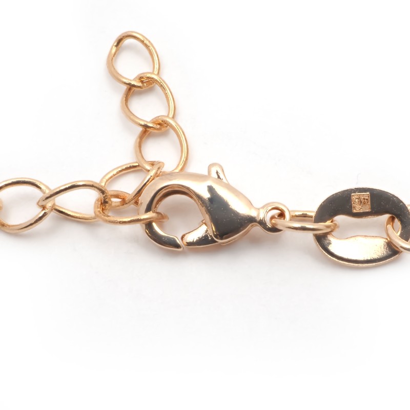 Collier fantaisie femme carador en plaqué or avec oxydes de zirconium et spinelle verte