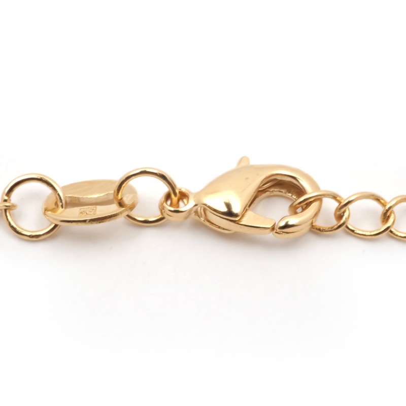 Collier solitaire femme carador en plaqué or avec spinelle verte motif goutte