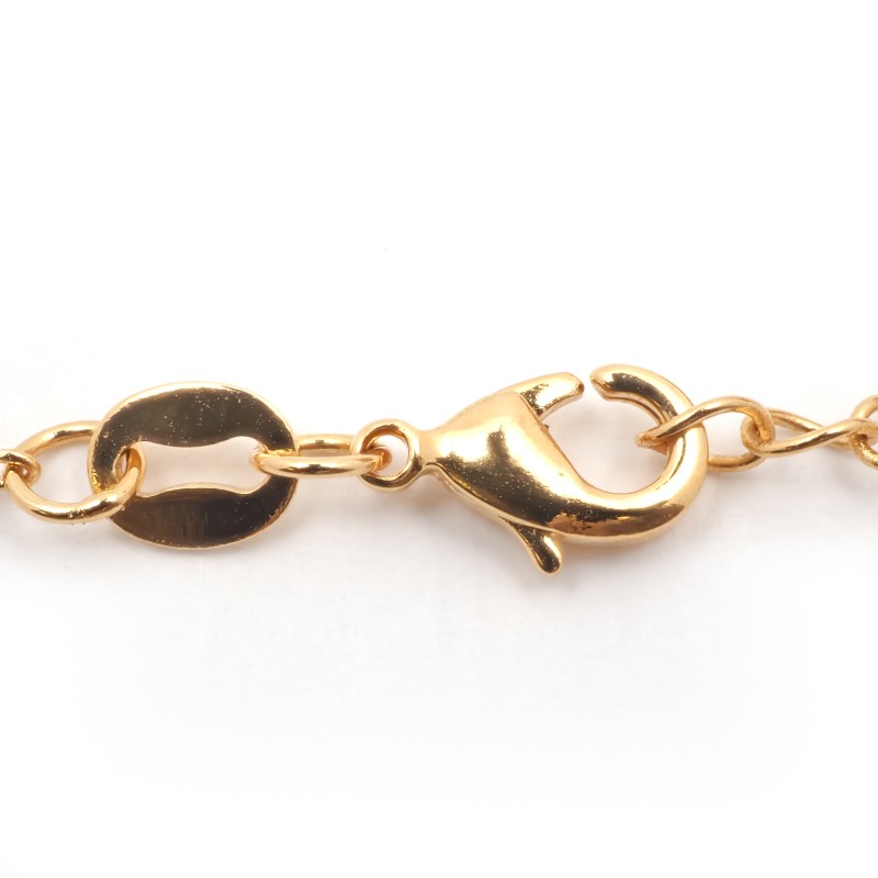 Collier solitaire femme carador en plaqué or avec oxyde de zirconium vert serti clos