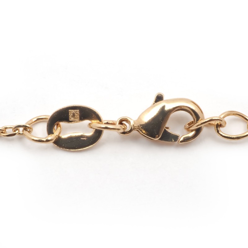 Collier solitaire femme carador en plaqué or avec spinelle verte