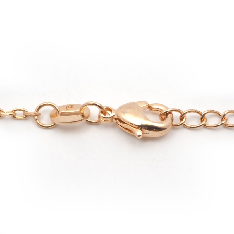 Collier motif cœur femme carador en plaqué or avec spinelles vert et blanc