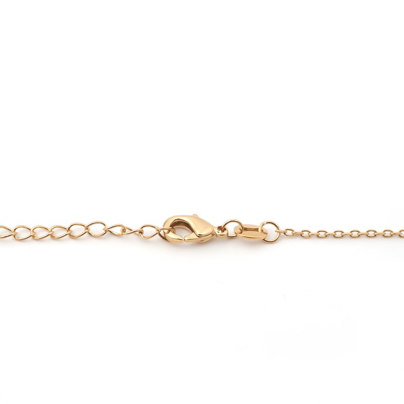 Collier fantaisie femme carador en plaqué or avec oxydes de zirconium et spinelle bleu