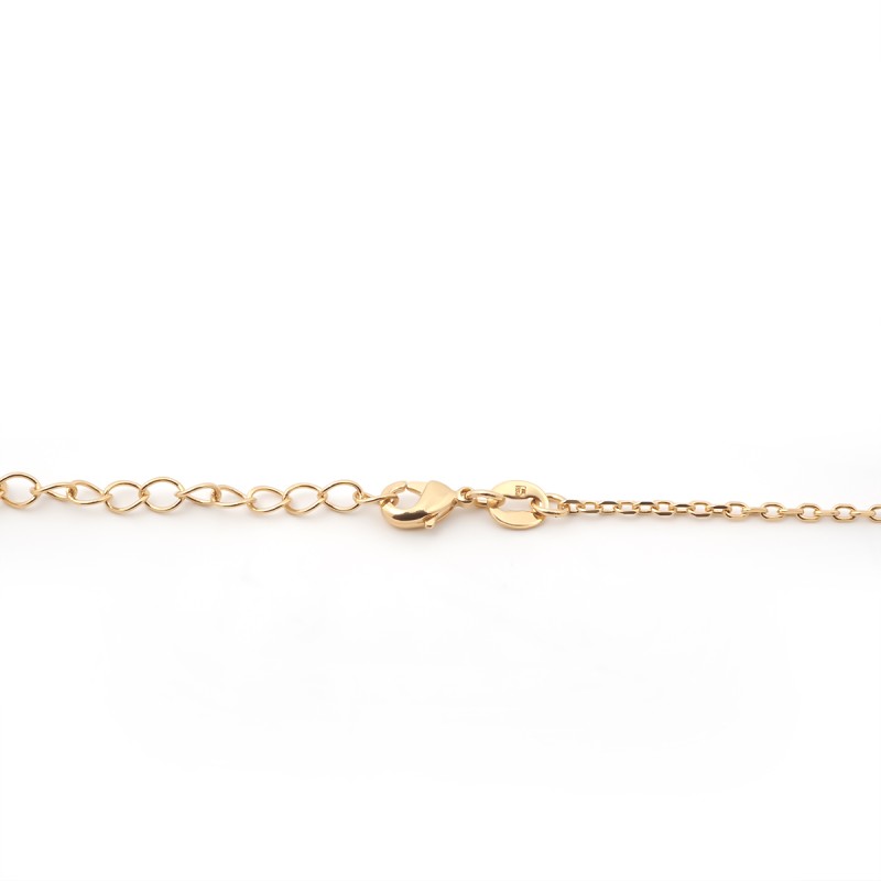 Collier motif cœur femme carador en plaqué or avec spinelle bleu et blanc