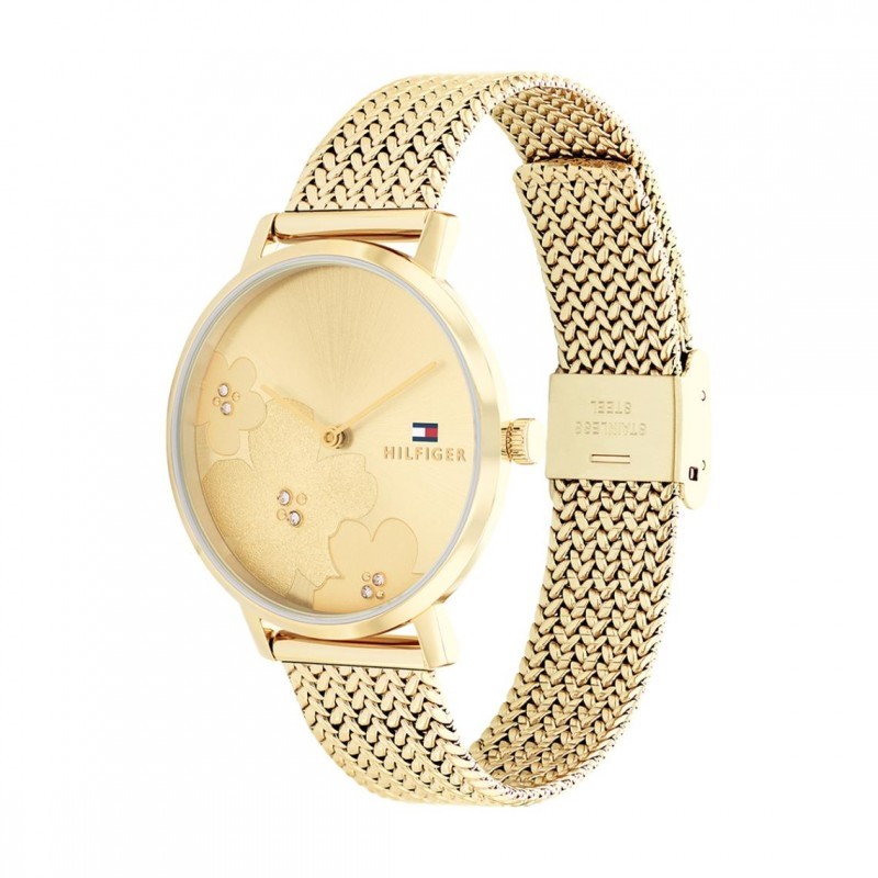 Montre Tommy Hilfiger Femme Tea bracelet acier milanais doré