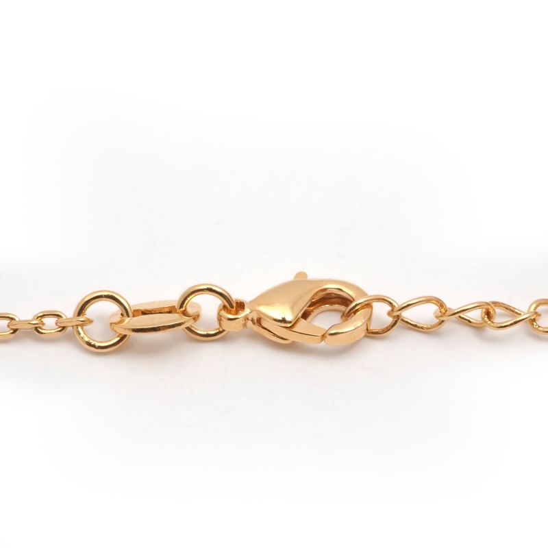 Collier plaqué or et oxydes de zirconium motif triangle carador