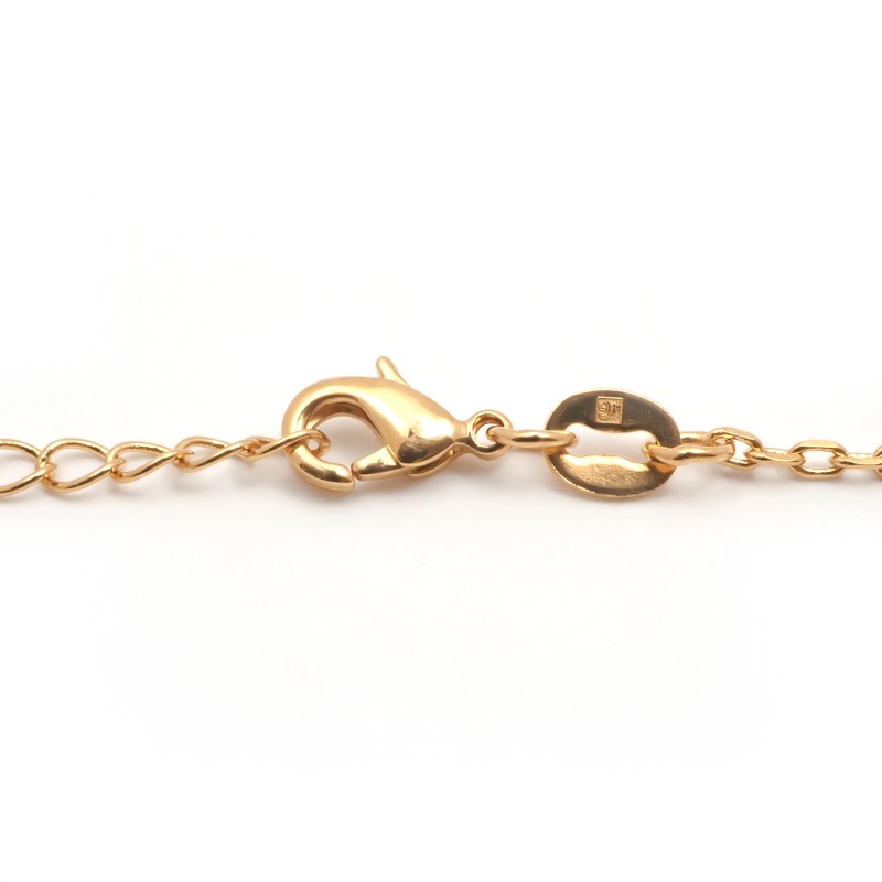 Collier fantaisie femme carador en plaqué or avec oxydes de zirconium motif triangles