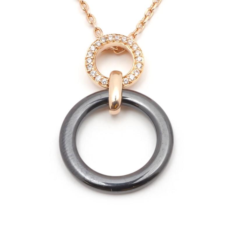 Collier Femme PHEBUS en plaqué or et céramique avec oxydes de zirconium