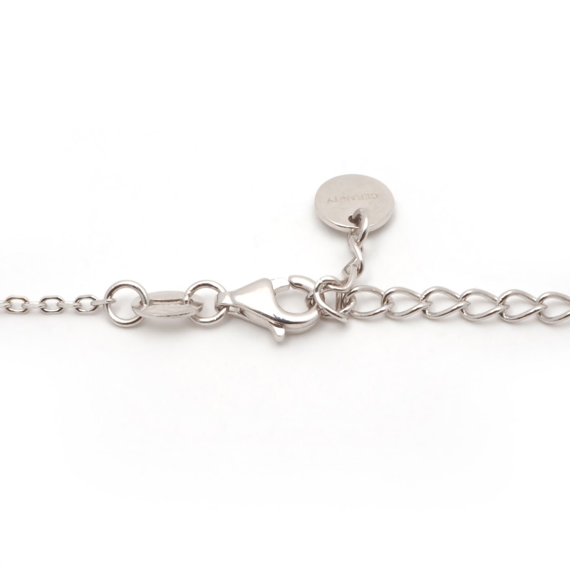 Collier femme carador en argent en forme de cercle serti d'oxydes de zirconium et l'intérieur en céramique noire