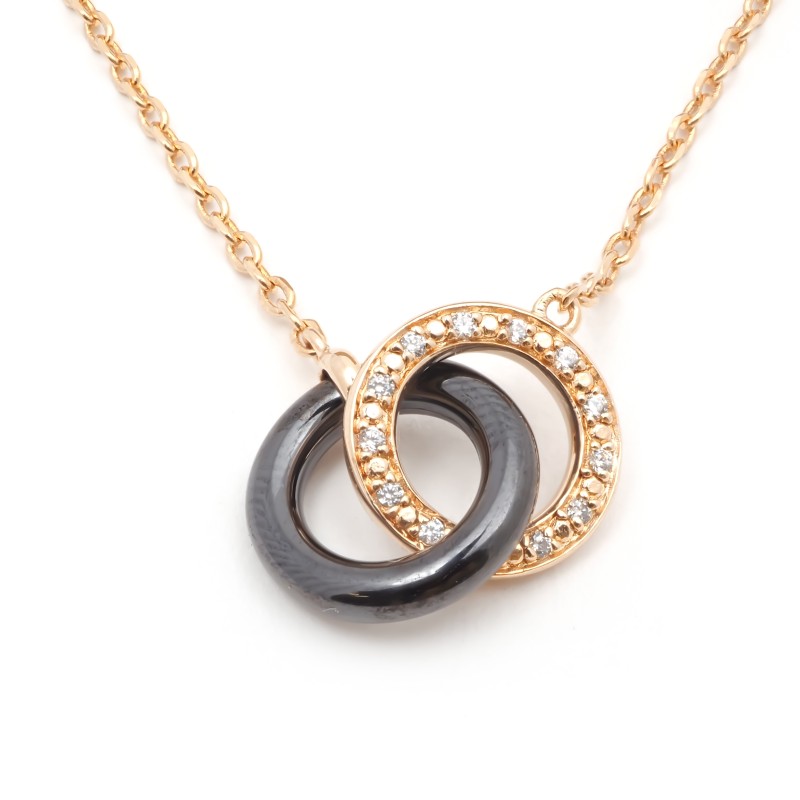 Collier Femme PHEBUS en plaqué or et céramique avec oxydes de zirconium