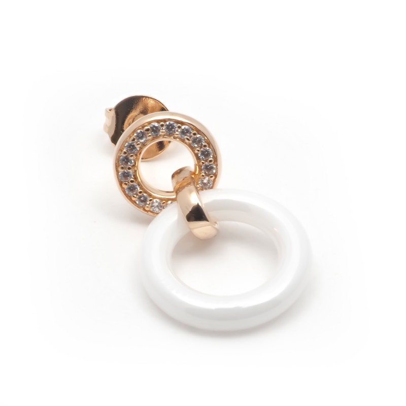 Boucles d'oreilles pendantes femme EMILY phebus en plaqué or avec oxydes de zirconium