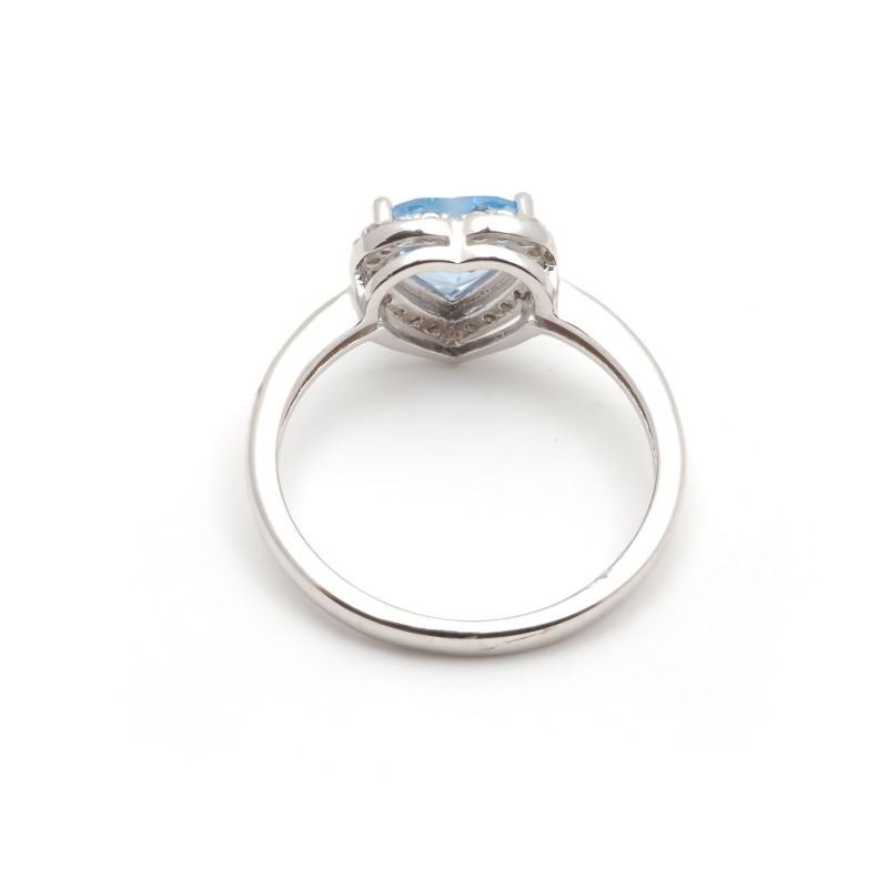 Bague Femme Carador Argent avec Oxyde de zirconium bleu