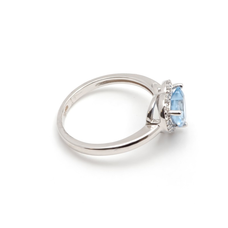 Bague Femme Carador Argent avec Oxyde de zirconium bleu
