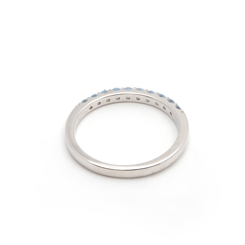 Bague femme carador en argent avec spinelles bleu clair