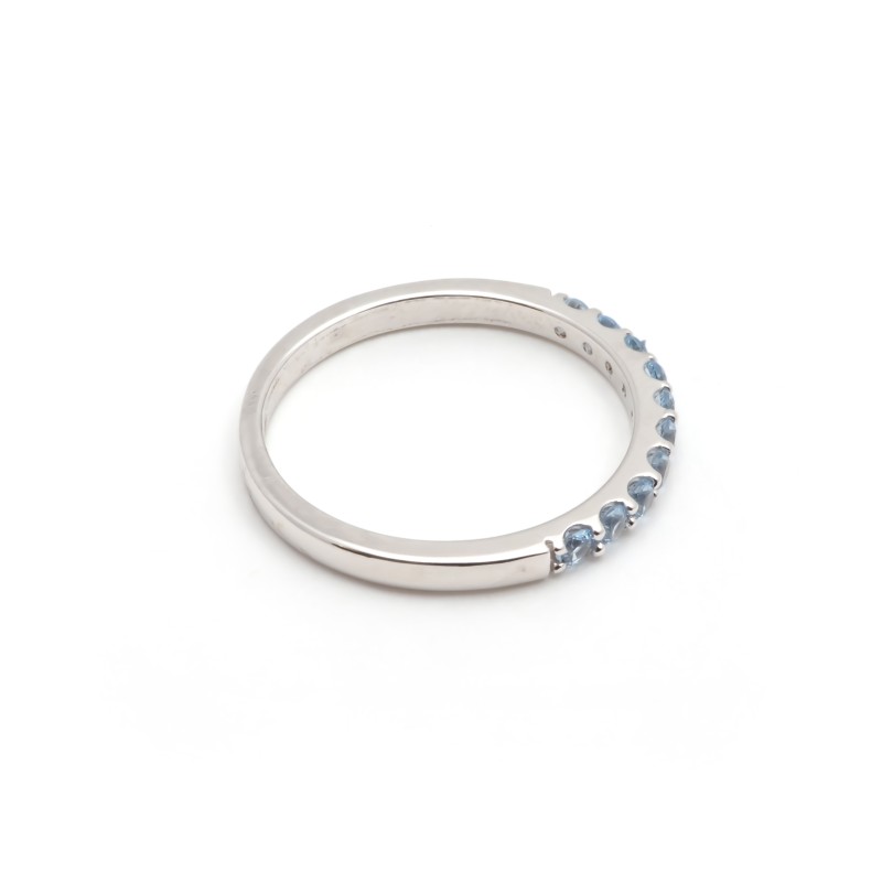Bague femme carador en argent avec spinelles bleu clair