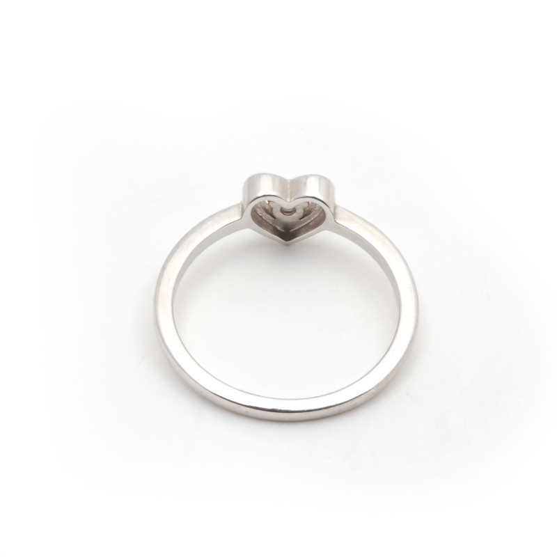 Bague Femme Carador en argent avec oxyde de zirconium motif cœur