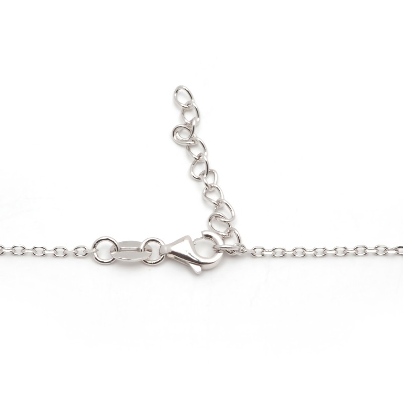 Collier Femme carador en argent motif cœur avec oxydes de zirconium