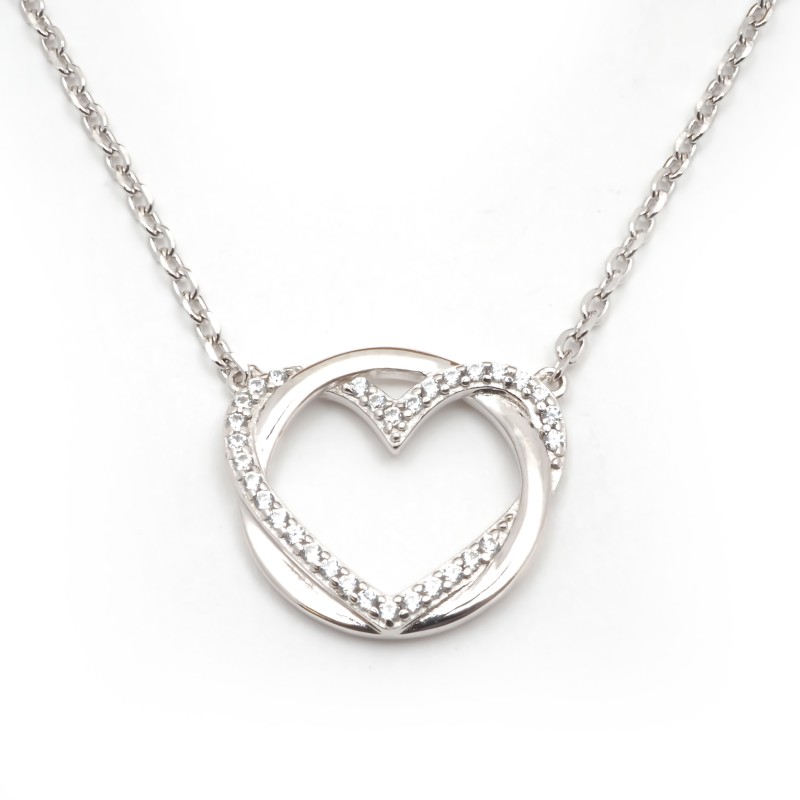 Collier femme Carador argent 925/000 motif coeur