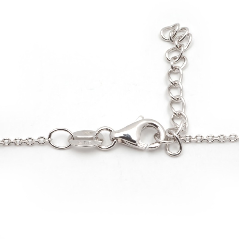 Collier femme carador en argent motif coeur avec oxydes de zirconium