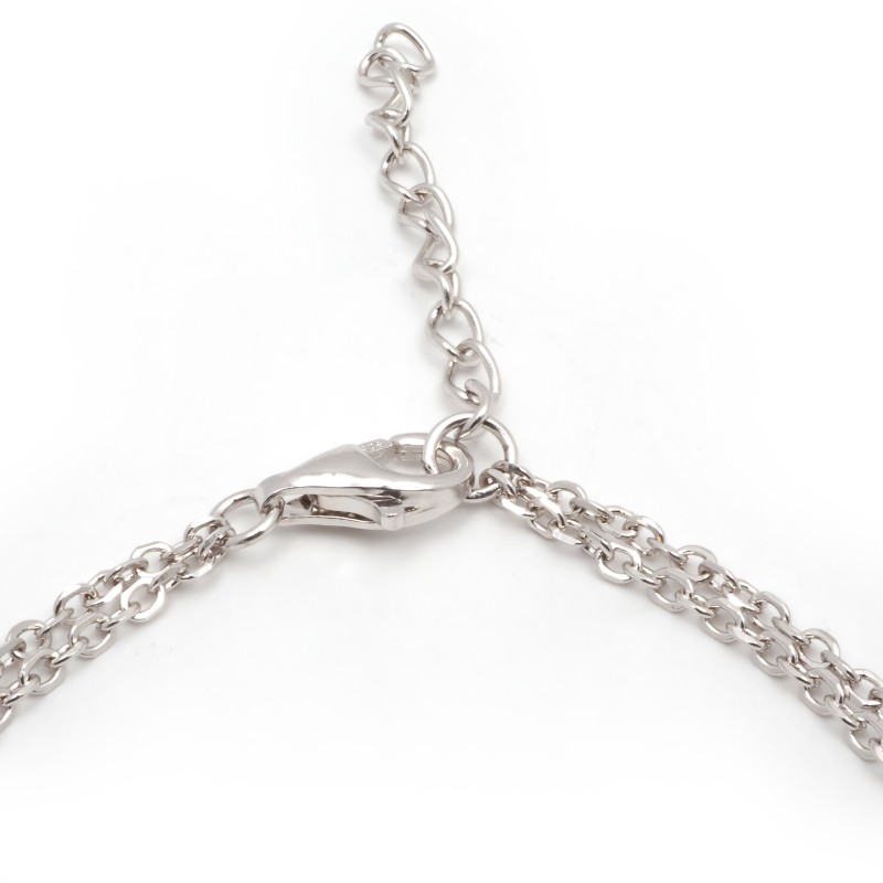 Bracelet femme fantaisie Carador en argent et oxyde de zirconium motif cœur