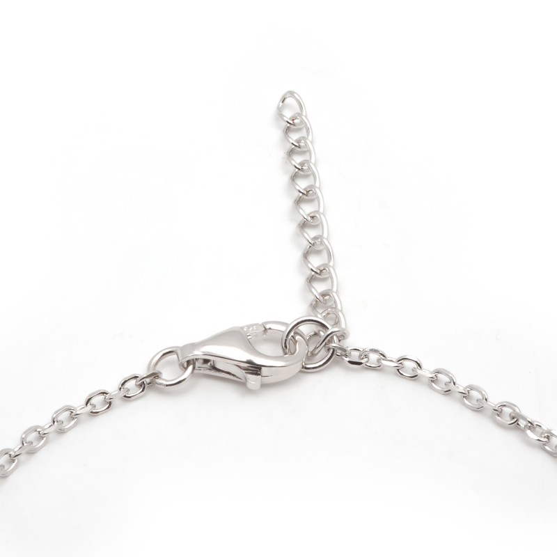 Bracelet femme fantaisie Carador  en argent  et oxydes de zirconium motif coeur