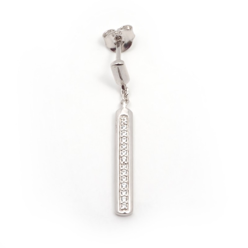 Boucles d'oreilles pendantes Carador en argent  et oxydes de zirconium