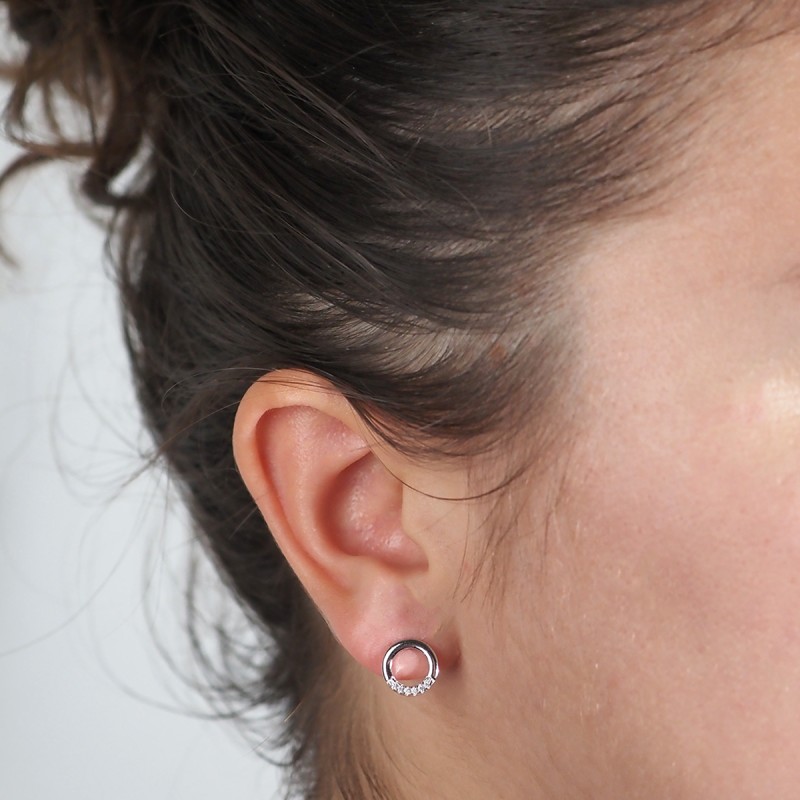 boucles d'oreilles argent femme Carador