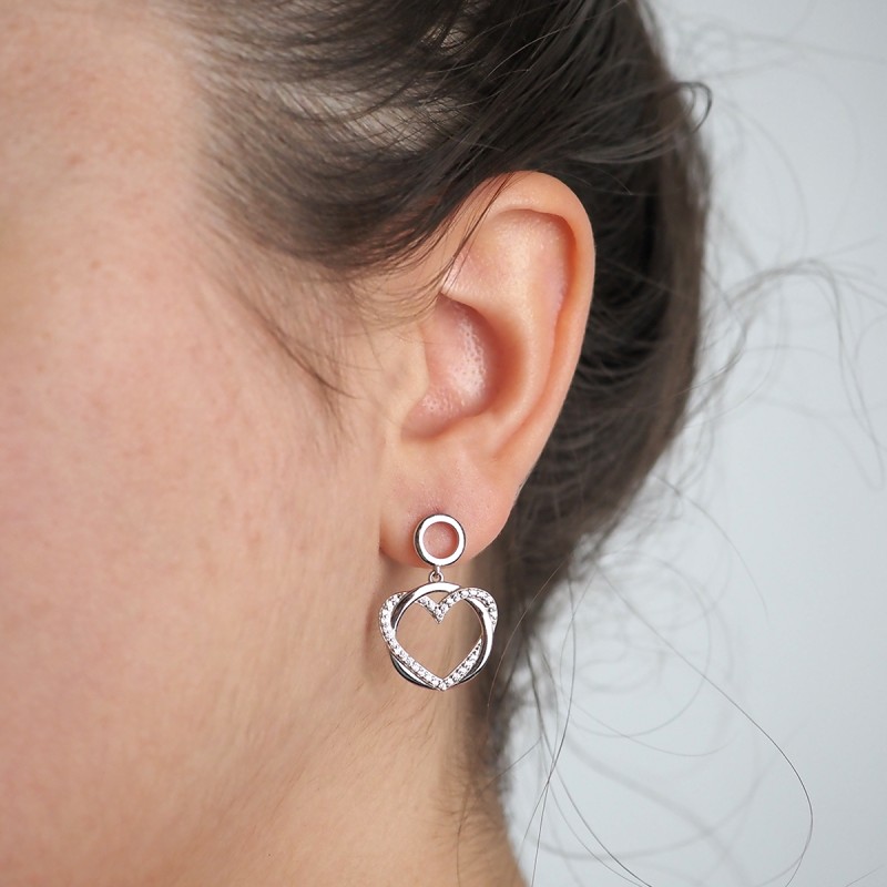 boucles d'oreilles argent femme Carador
