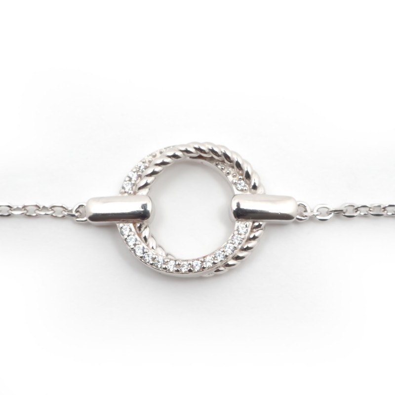 Bracelet femme fantaisie Carador  en argent et oxydes de zirconium
