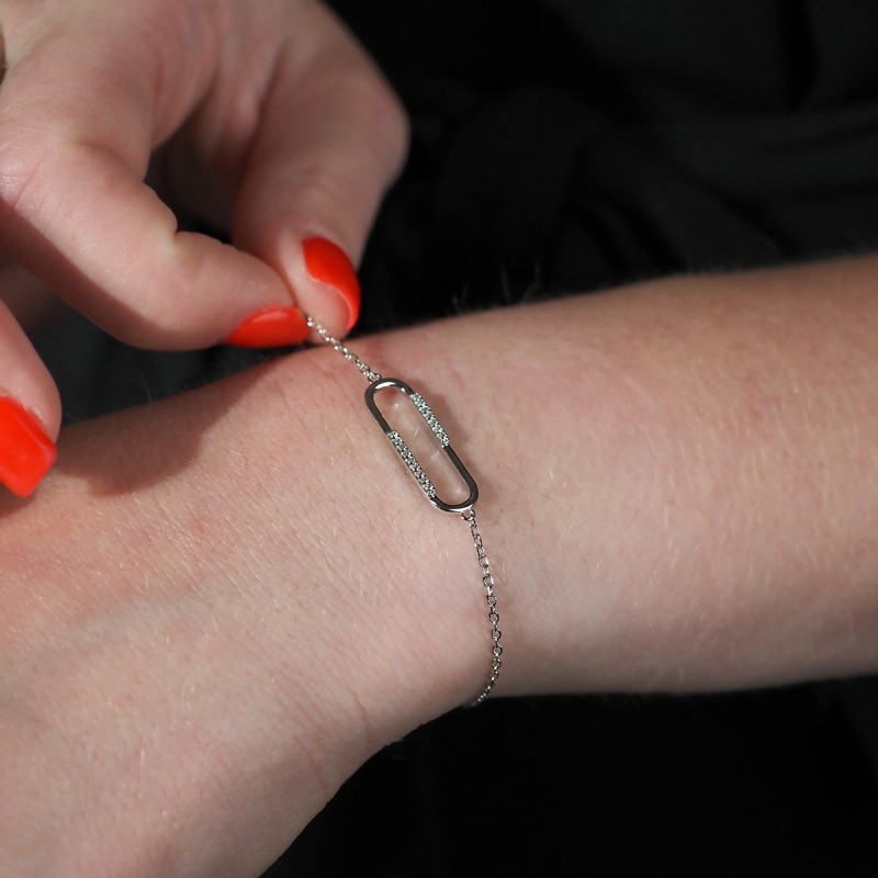 Bracelet argent femme carador motif maillon