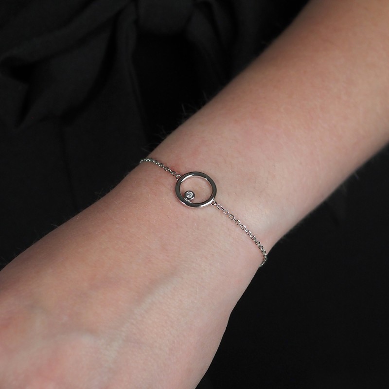 Bracelet femme fantaisie Carador en argent  et oxyde de zirconium